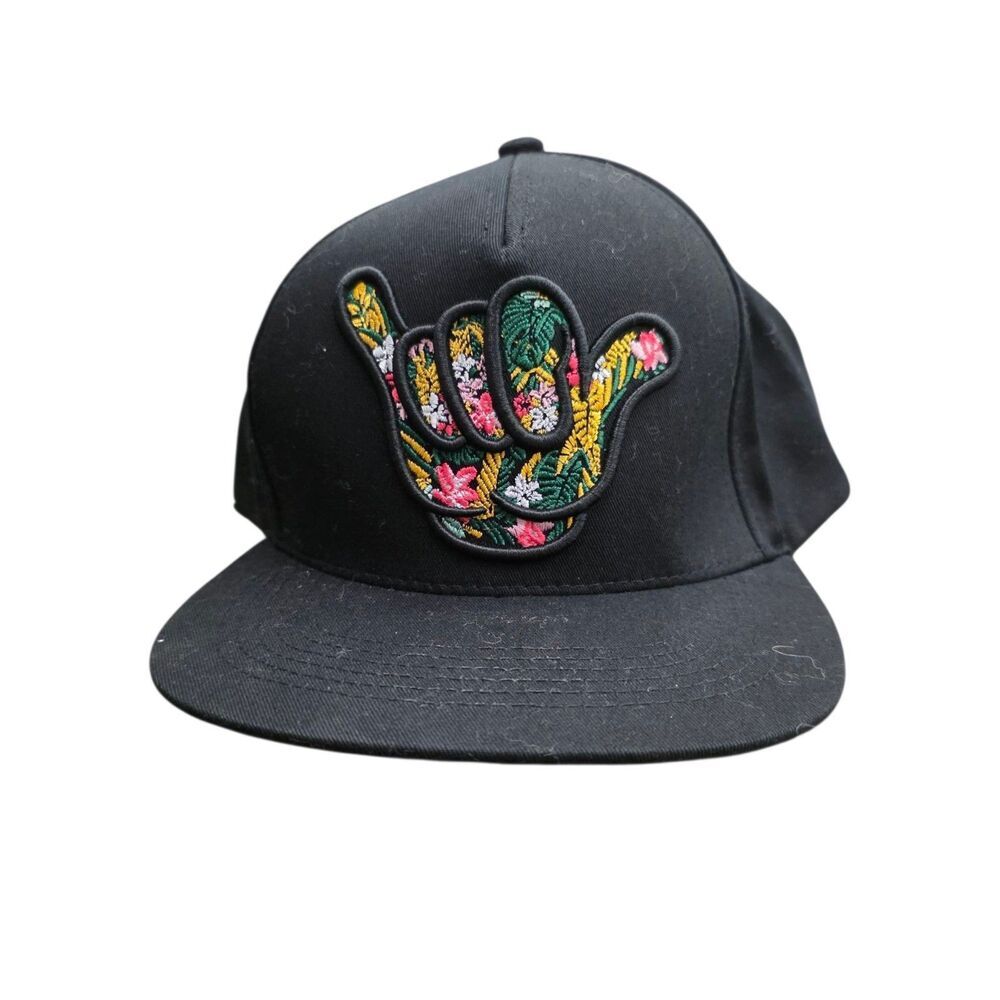 Shaka Baseball Cap Adjustable Snapbak Tropical Embroidered Hawaii Smart Bill Hat